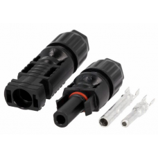 Jungtys MC4 saulės baterijų modulių pajungimui 2.5-6mm² laidui 1000V DC 30A IP67 2vnt Connfly